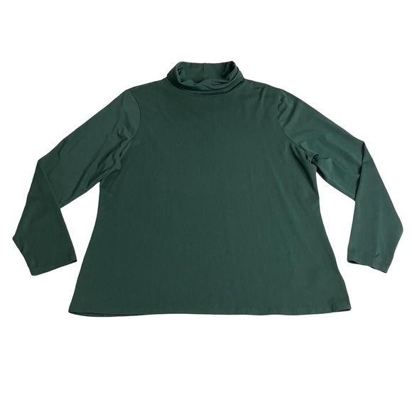Old Navy Sweaters - Old Navy Turtleneck Top Womens XXL Slim Fit Green Long Sleeve Layering Stretch